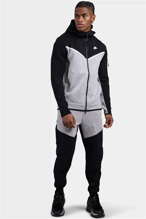 nike tech fleece heren zwart grijs|nike tech fleece heren.